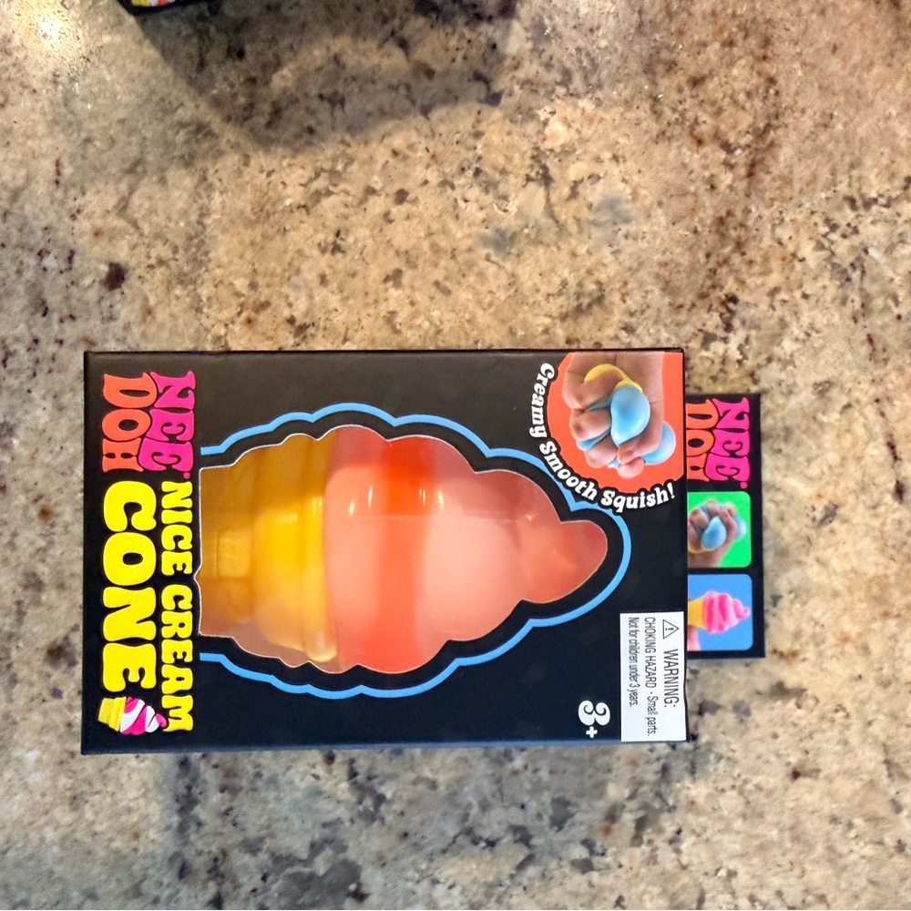 Ice Cream Cone Squishy Toy - Blue, Pink, Orange Needoh - Picture 7 of 7